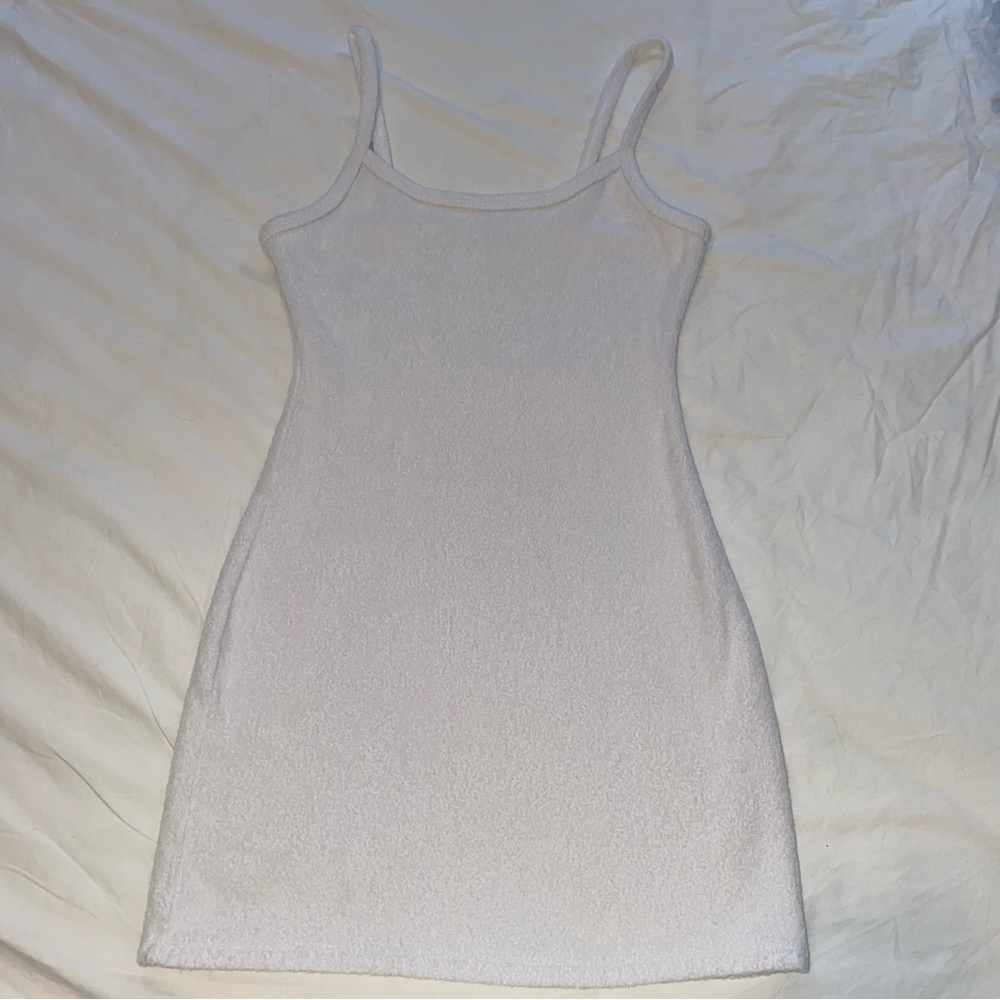 Abercrombie & Fitch White Terry Mini Dress